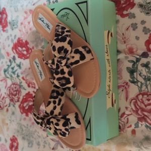 Leopard print sandals